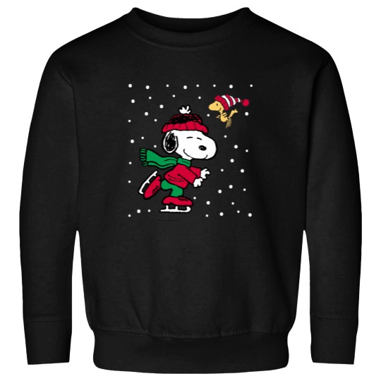 Discover Peanutsss Christmas Snoopy Ice Skating Sweatshirt Sweatshirts