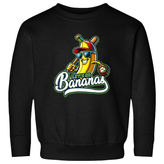 Discover Funny Lets Go Bananas Cute Banana for Kids Boys Girls Sweatshirts