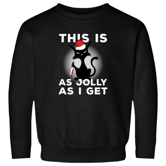 Discover This Is As Jolly As I Get Funny Black Cat Lover Christmas Sweatshirts