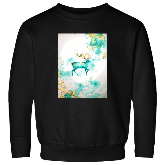 Discover Cute Pastel Reindeer Turquoise Teal And Golden Pattern Sweatshirts