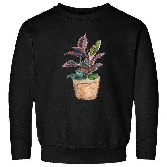 Discover Watercolor Rubber Tree Plant .png Sweatshirts