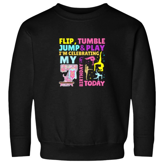 Discover 7th Birthday Gymnastics Themed Party Kids Seven Sweatshirts