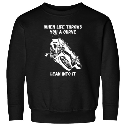 Discover If life throws you a curve funny motorcycle saying quote Sweatshirts