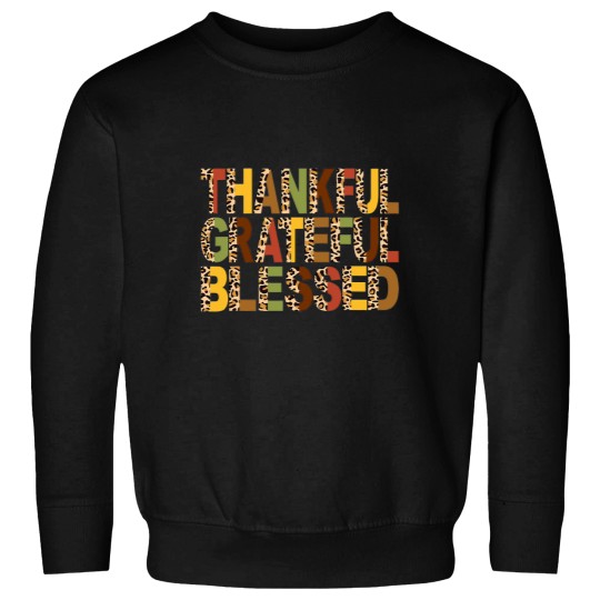 Discover Halloween Thankful Grateful Blessed Pumpkin Thanksgiving Fall Vibes 461 Sweatshirts