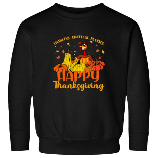 Discover Halloween Thankful Grateful Blessed Happy Thanksgiving Pilgrim Turkey 49 Sweatshirts