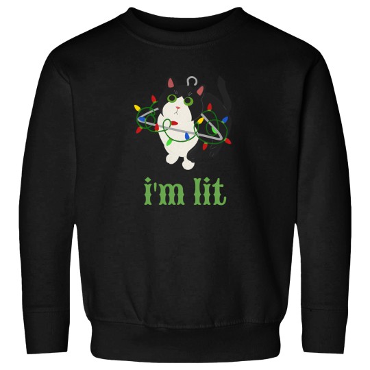 Discover I'M Lit Christmas Cat Sweatshirts