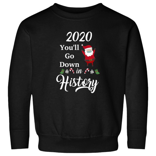 Discover 2020 You Will Go Down In History Christmas Matching Family Christmas In Quarantine Merry Quarantine Sweatshirts