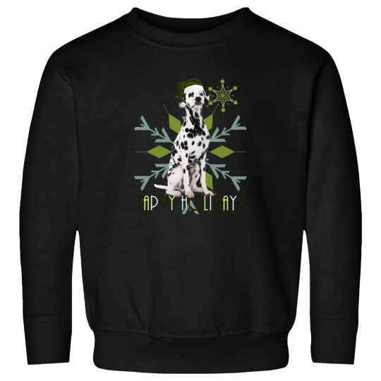 Discover Dalmatian In A Santa Hat Holiday Dog Sweatshirts