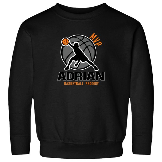 Discover Adrian Mvp Custom Player Basketball Prodigy Your Name Sweatshirts