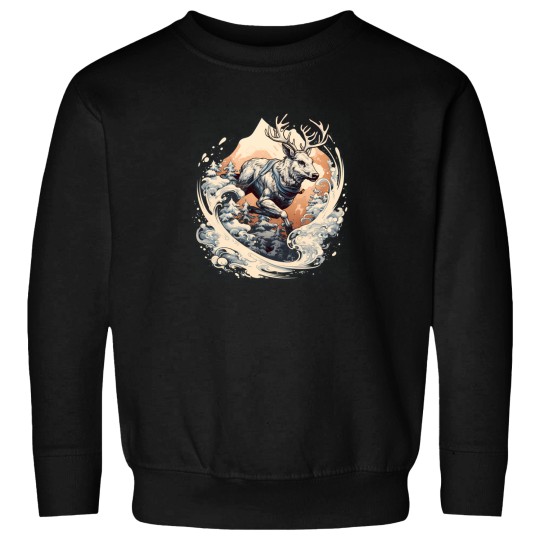 Discover Albino Reindeer'S Snowy Sprint - Winter Wonderland Graphic Sweatshirts