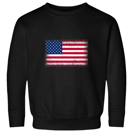 Discover US Flag Fourth of July American Flag Sweatshirt