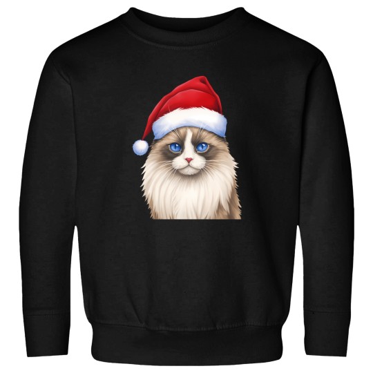 Discover A Festive Blue-Eyed Ragdoll Cat Sweatshirts