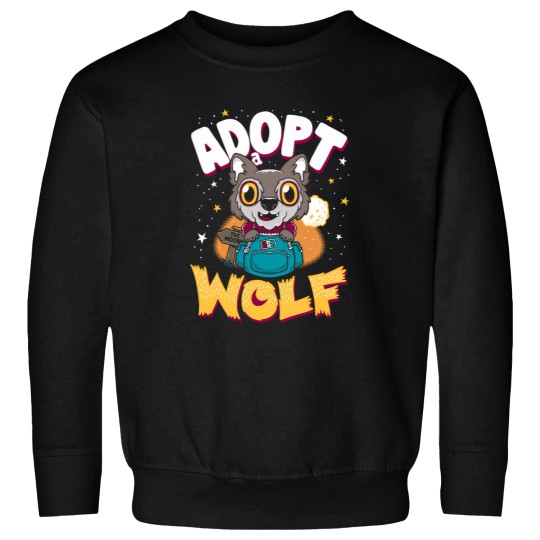 Discover Adopt A Wolf- Creepy Cute Cartoon - Kawaii Werewolf Sweatshirts