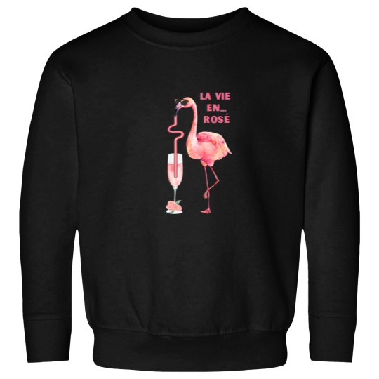 Discover La Vie en Rose Flamingo Cheers Sweatshirts