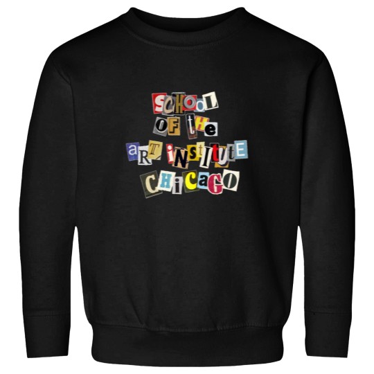 Discover School of The Art Institute of Chicago SAIC Logo Funky Collage Sweatshirts