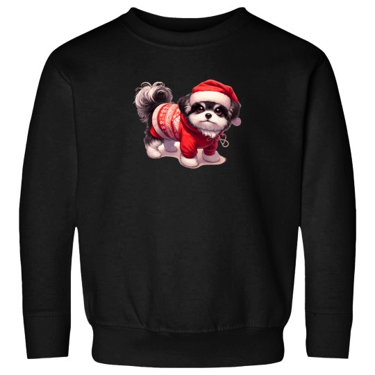 Discover Cute Little Dog In Christmas Outfit - Christmas Dog Sweatshirts