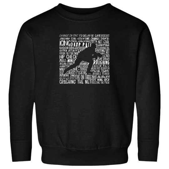 Discover Hockey Player Reverse Typography Sweatshirts