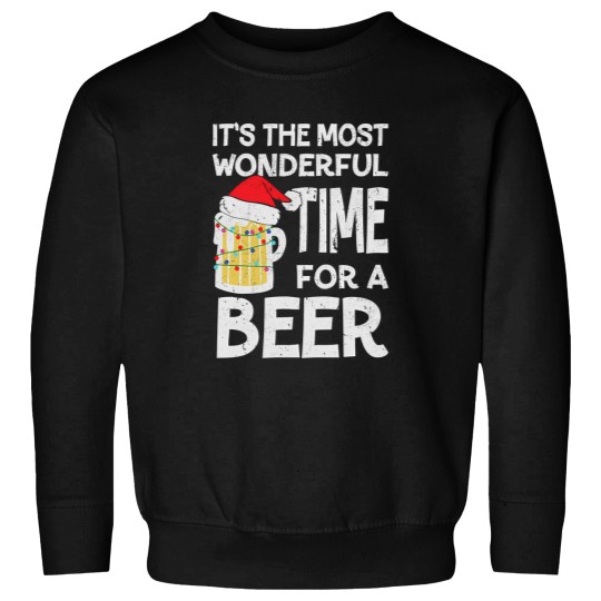 Discover It'S The Most Wonderful Time For A Beer Christmas Sweatshirts