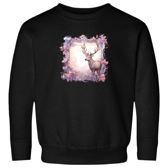 Discover Adorable Reindeer Cute Winter Animals Watercolor Sweatshirts