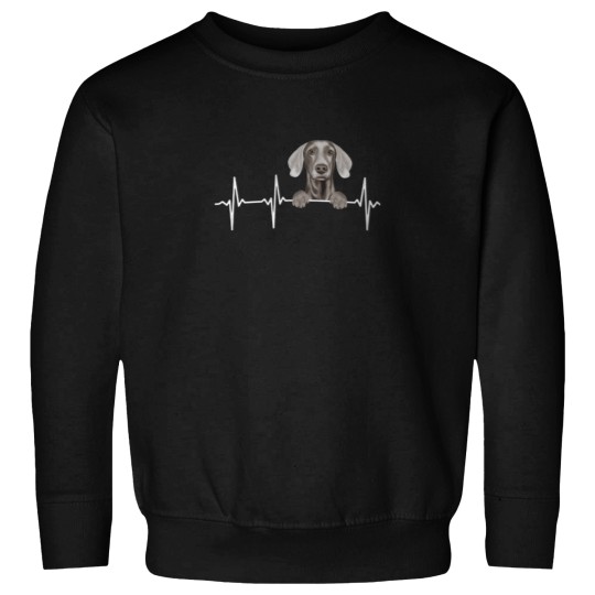 Discover Funny Dog Heartbeat For Weimaraner Lovers Sweatshirts