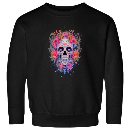 Discover De Los Muertos Day of the Dead Sugar Skull Halloween Women Sweatshirts