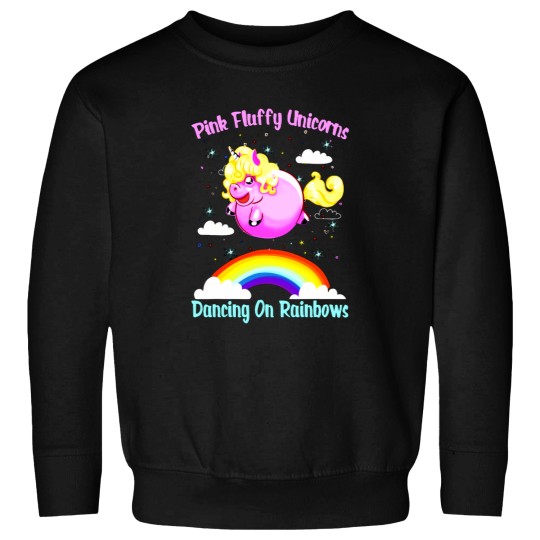 Discover Pink Fluffy Unicorns Dancing On Rainbows T Shirt Sweatshirts