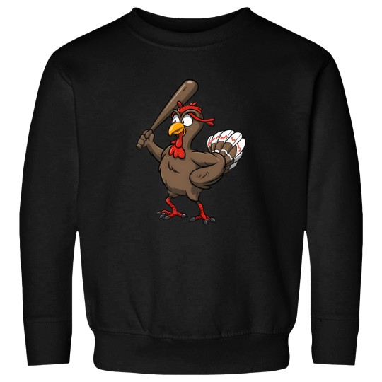 Discover Turkey Holds A Baseball Bat. Sweatshirts
