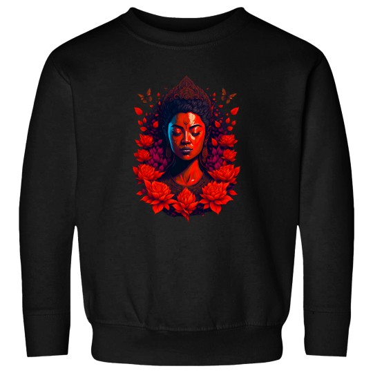 Discover The red female buddha, digital art Sweatshirts