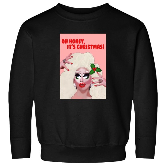 Discover Oh Honey It'S Christmas Trixie Mattel Drag Race Christmas Card Greeting Card Sweatshirts