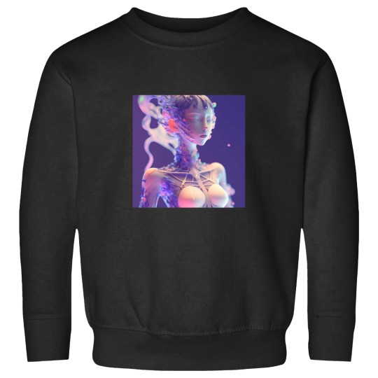 Discover Crystal mixed ceramic exoskeleton girl Sweatshirts