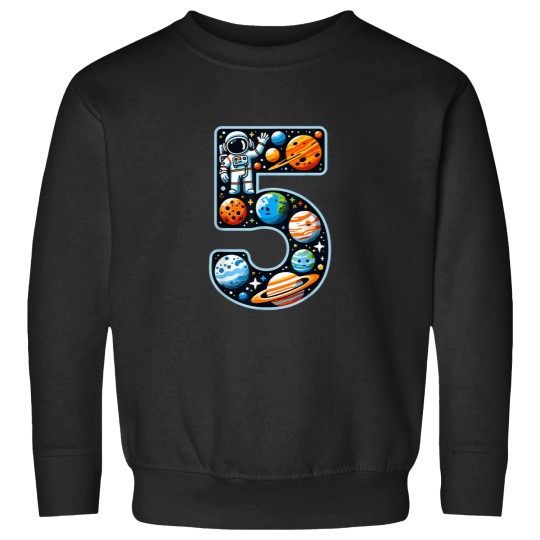 Discover 5 Year Old Astronaut Outer Space 5th Birthday Bo Sweatshirts