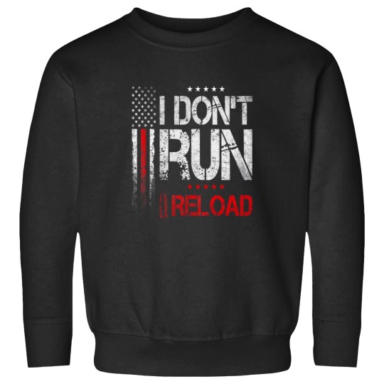 Discover I Dont Run I Reload US Flag Vintagess Pullover Hoodie Sweatshirts