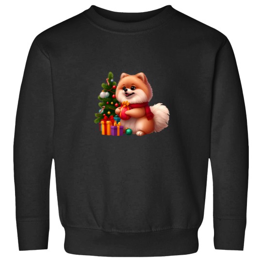 Discover Pomeranian Paws amp Ornaments Tree Trimming Time Sweatshirts