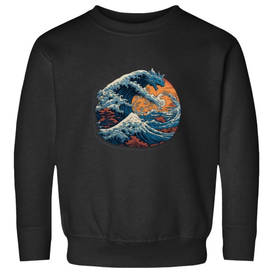 Discover Big Wave with Dragon Sweatshirts