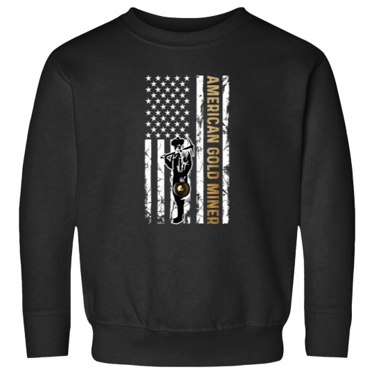 Discover Golden US Flag for American Gold Miner Sweatshirts