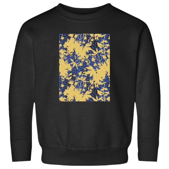 Discover Abstract Blue and Yellow Floral Print Sweatshirts