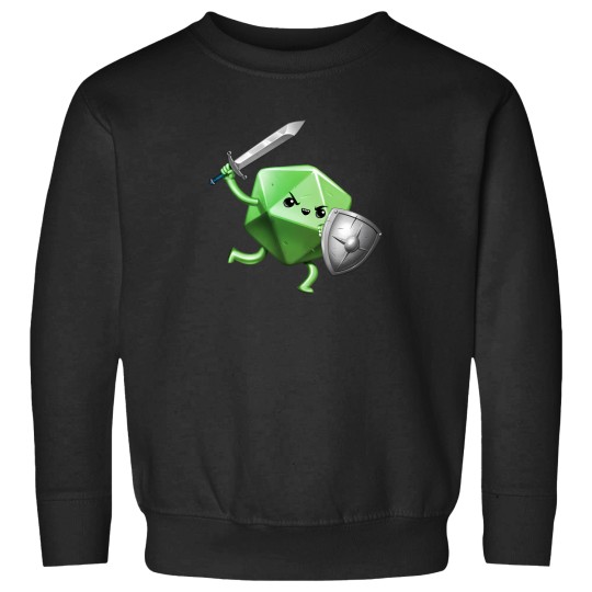 Discover Rpg Dice Sticker Green D20 Knight Sweatshirts