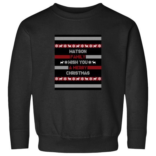 Discover Christmas Surname Xmas Santa Watson Family (1) Sweatshirts