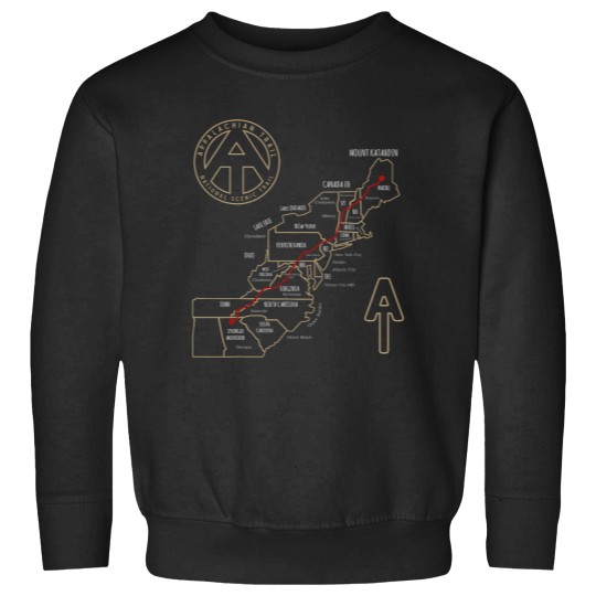 Discover Appalachian Trail Hiking Map Outdoor Adventure Trailing Sweatshirts