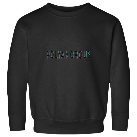 Discover Polyamorous Slogan 3D Anaglyphic Effect Sweatshirts