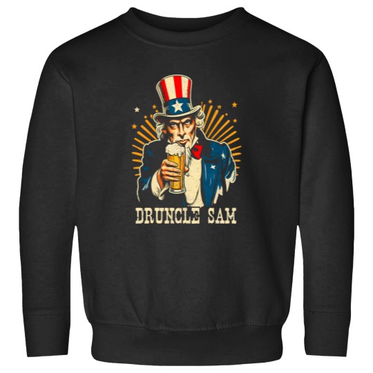 Discover Druncle Uncle US Sam Beer Drinking 4th of July Patriotic Sweatshirts