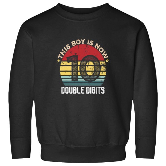 Discover Kids 10 Year Old Double DIgits 10th Birthday Gift for Boys Sweatshirts