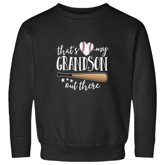 Discover Thats My Grandson Out There Gift Womens Baseball Grandma Sweatshirts
