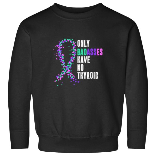 Discover Thyroid Cancer Ribbon Thyroidectomy Removal Surgery Badasses Sweatshirts