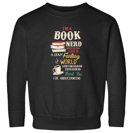 Discover Im a Book Nerd Book Lover Literature Pullover Hoodie Sweatshirts