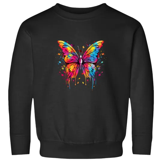 Discover Cool Butterfly on colorful painted Butterfly Sweatshirts