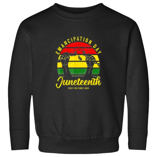 Discover Juneteenth Emancipation Day Vintagess Cool Melanin Black Pride Essential Sweatshirts