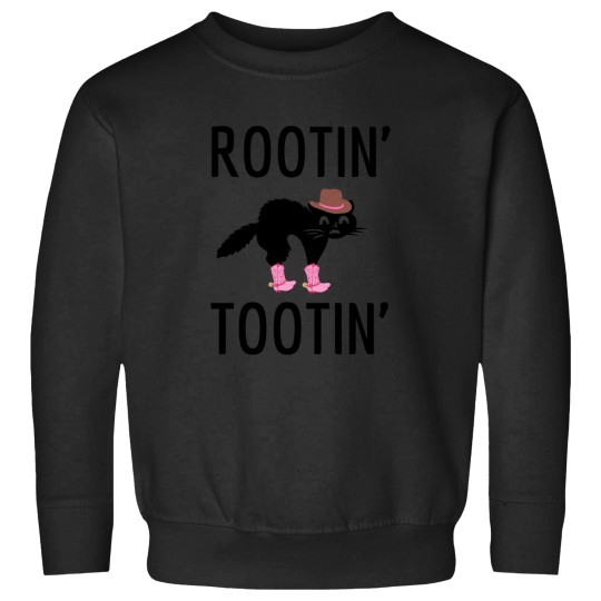Discover Rotin Totin CATrootin tootin cowboy catfunny blach cat cowboy cowgirl rootin Sweatshirts