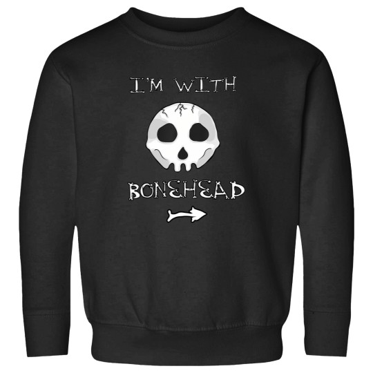 Discover I'M With Bonehead - Creepy Cute Kawaii Skull - Bone Puns Sweatshirts