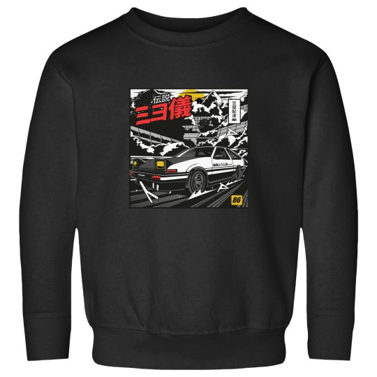 Discover Initial D Takumi Fujiwara Hachiroku Touge Attack! AE86 Trueno Sweatshirts